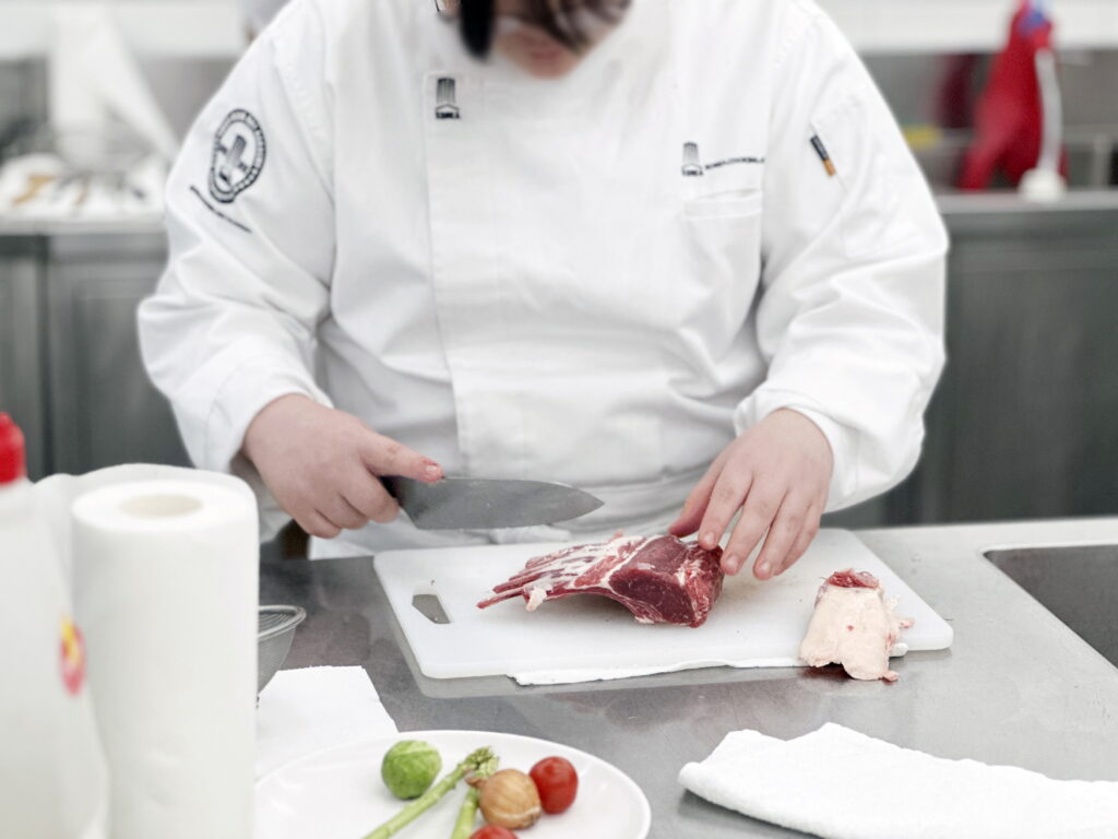 요리입시학원 양갈비스테이크 실습